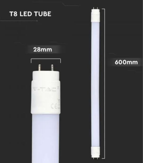 Tubo led T8 V-tac 9W G13 6500K 60cm ruotabile VT-061-N - 21652 03