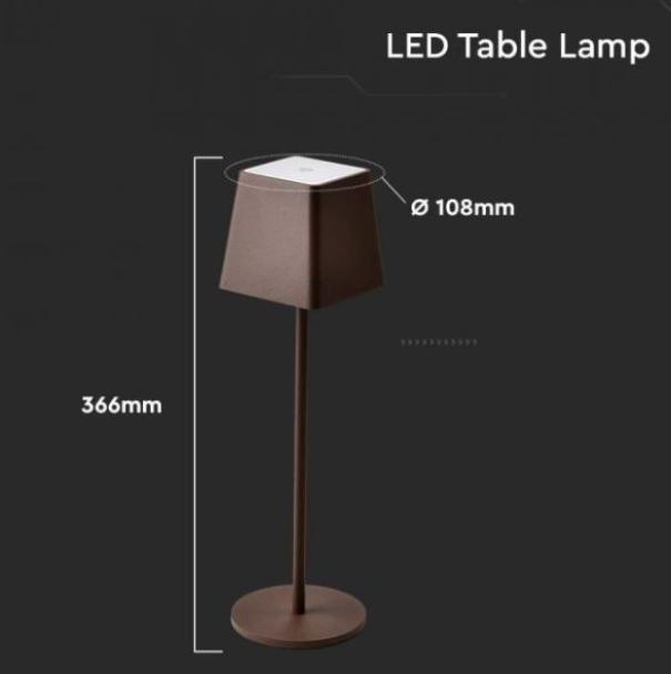V-TAC Lampada Da Tavolo LED Vintage Verde E Oro, Paralume Inclinabile 90°, Attacco E27, Interruttore A Catena, Perfetta Per Comodino O Bar