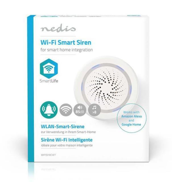 Sirena smart Nedis WiFi alimentazione da rete 85dB 8 suoni bianco - WIFISI10CWT 03