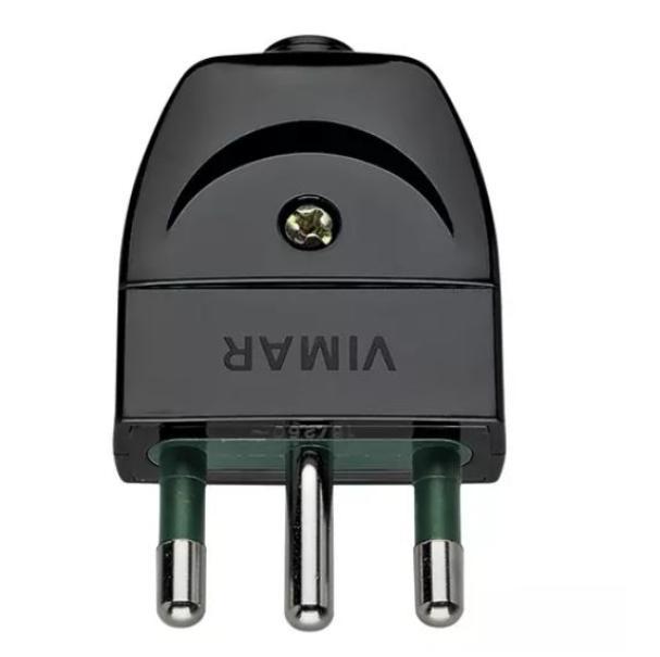 Spina Vimar 2P+T 16A S17 assiale nero - 00202 03