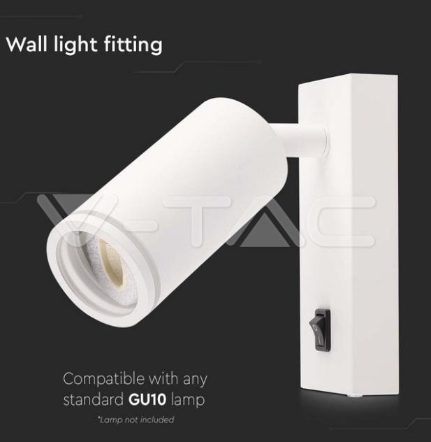 Lampada da parete V-tac 1XGU10 lampadina esclusa bianco VT-429 -  10295 03