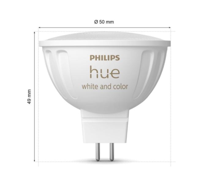 Lampadina led MR16 Philips Hue GU5,3 6,3W 2000-6500K White and Color Ambiance -   49140300 03