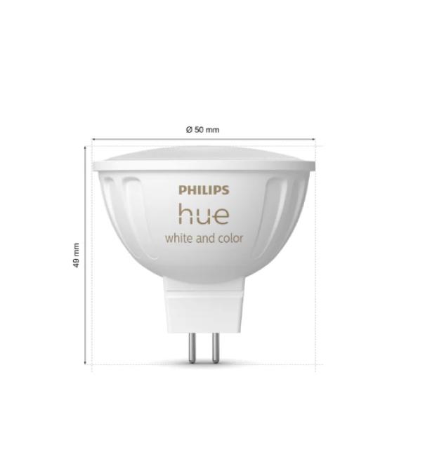 2 Lampadine led MR16 Philips Hue GU5,3 6,3W 2000-6500K White and Color Ambiance - 49164900 03