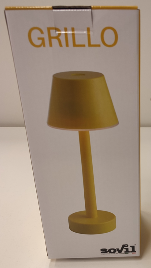 Lampada da tavolo led ricaricabile Sovil Grillo 3W 3000K giallo - 97901/01 03