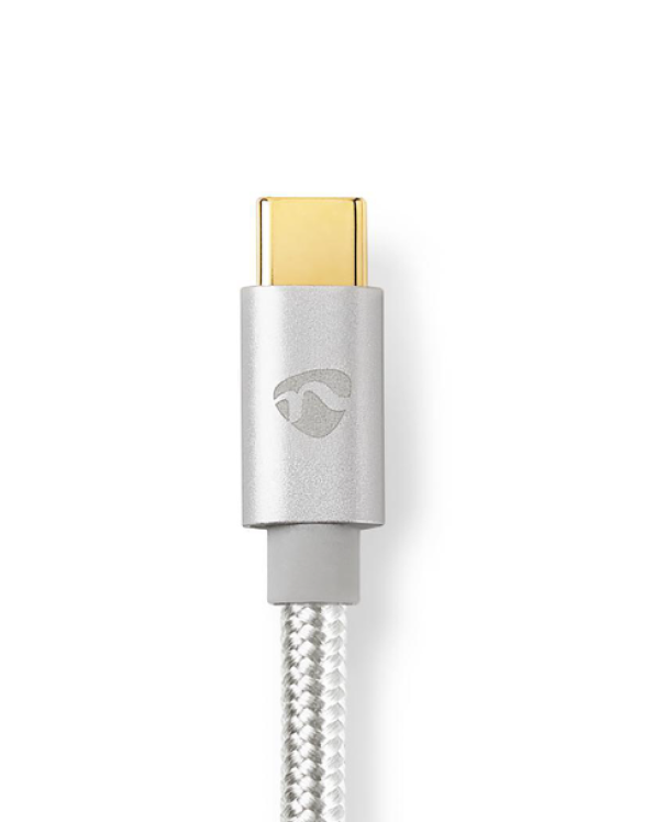 Cavo USB-C maschio / Apple Lighting Nedis 18W 2A argento da 1m - CCTB39650AL10 03