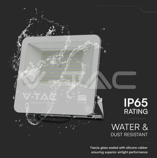 Proiettore led V-tac Chip Samsung 100W 6400K IP65 nero VT- 44104-B  -  23441 03