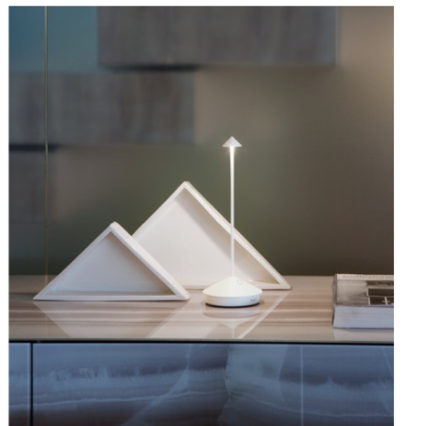 Lampada da tavolo led Zafferano Pina Pro ricaricabile 2200-2700-3000K IP54 2,2 bianco - LD1650B3 03