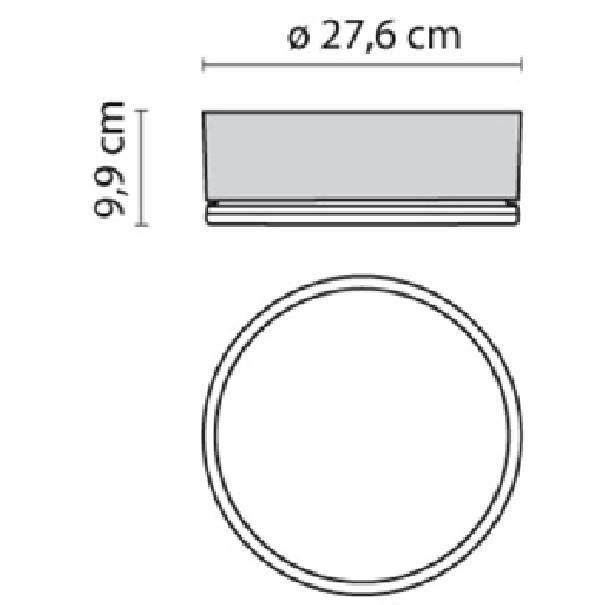 Lampada Da Parete/plafoniera Spittler Drop 28 - Grigio, IP55, E27, 100W, 276 Mm