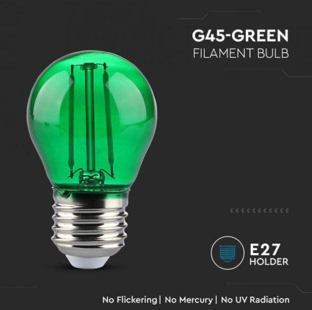 Lampadina led G45 V-tac 2W E27 verde VT-2132-G-N - 7411 - 217411 04