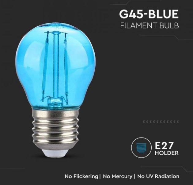 Lampadina led G45 V-tac 2W E27 blu VT-2132-B-N -7412 - 217412 04