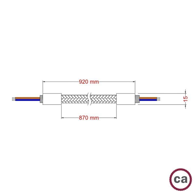 Kit tubo flessibile Creative-cables di estensione rivestito in tessuto color nero ferro - KFLEX90VNRZ30 04