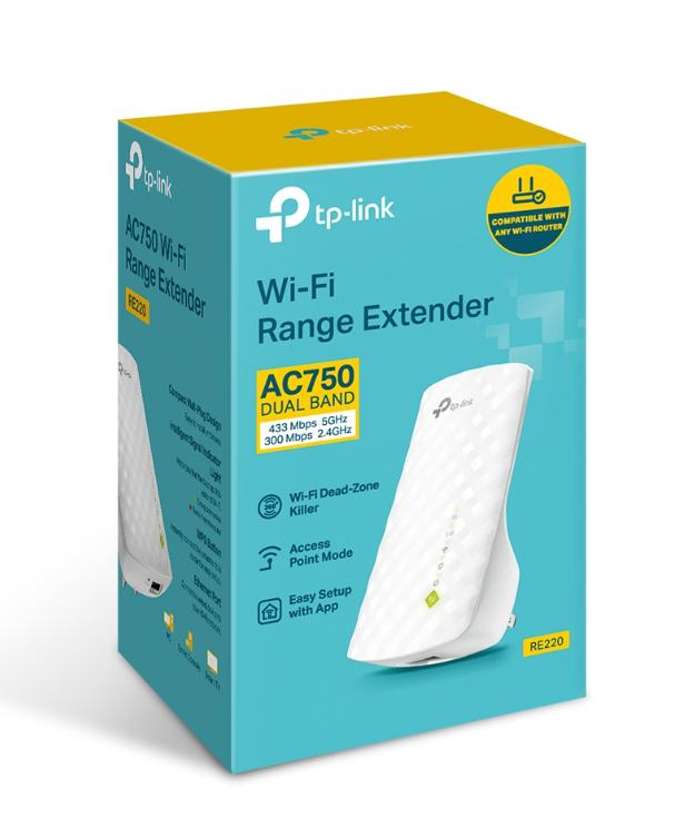 Ripetitore wifi TP-Link OneMesh 750Mbps bianco - RE220 04