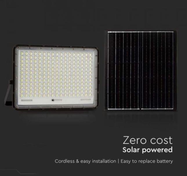Kit pannello solare + proiettore V-tac 30W 4000K 3metri di cavo batteria 20000 mAh - 7830 04