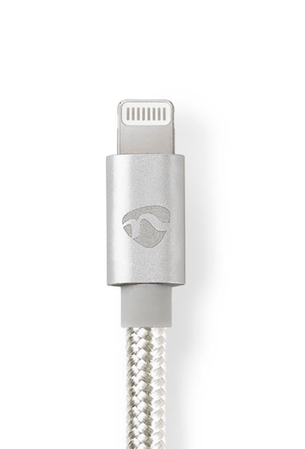 Cavo USB-C maschio / Apple Lighting Nedis 18W 2A argento da 1m - CCTB39650AL10 04