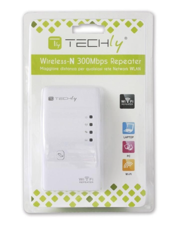 Ripetitore wireless IC Intracom 2.4Ghz 300Mbps bianco - 300774 05