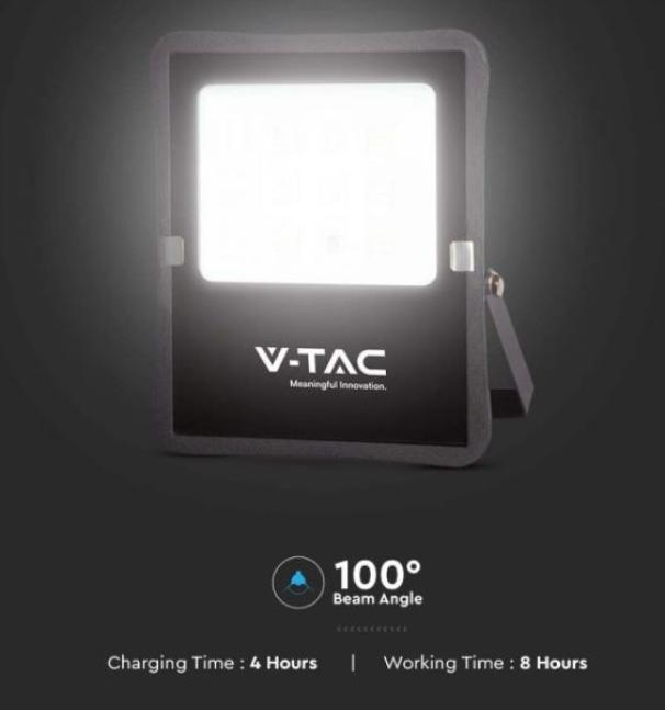 Kit pannello solare + proiettore led V-tac 20W 4000K IP65 VT-55300 - 6971 05