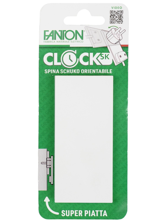 Spina S31 smontabile Fanton Clock 2P+T 16A bianco - 80150 05