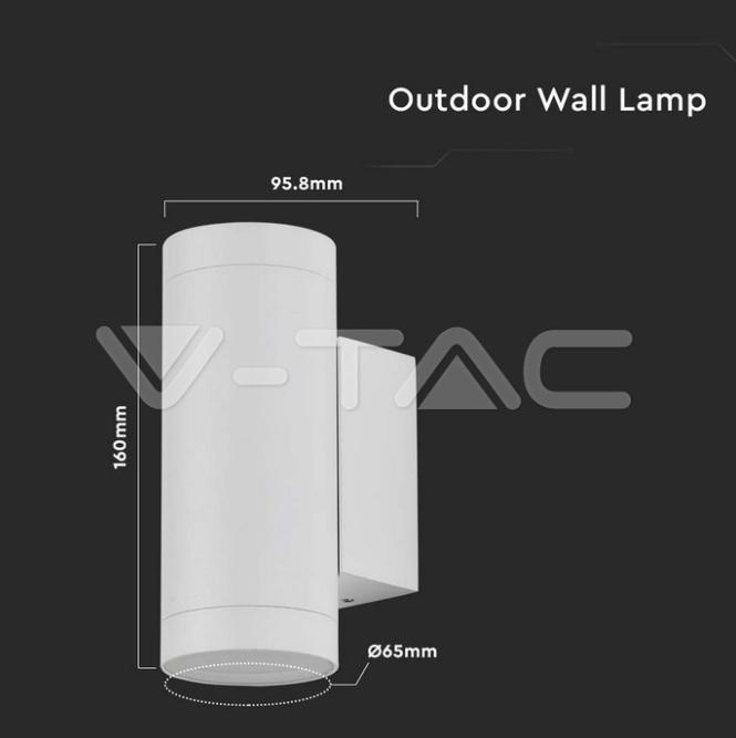 Lampada da parete V-tac biemissione GU10 IP54  VT-11015 - 2970 06