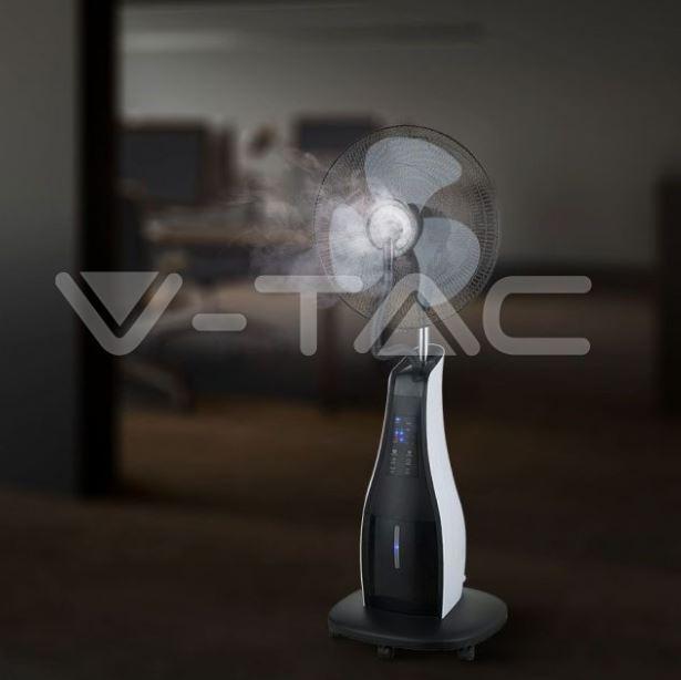 Ventilatore a nebulizzazione led V-tac 3 pale 80W con telecomando VT-8217-3 - 7936 06
