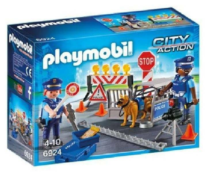 playmobil playmobil posto di blocco della polizia