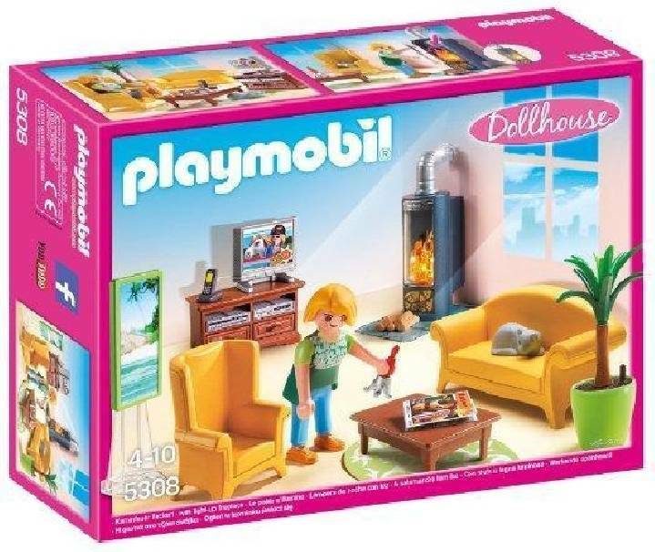 playmobil playmobil soggiorno con stufa