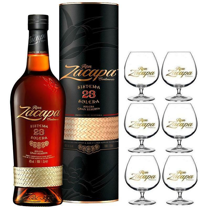 ZACAPA RUM CENTENARIO 23 70 CL IN ASTUCCIO + 6 BICCHIERI ...