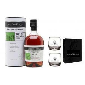 Distillery collection n 3 pot still batch rum in astuccio 70 cl con due bicchieri e busta regalo