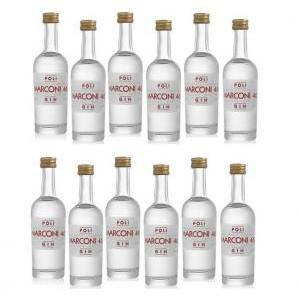 Gin marconi 46 distilled dry gin 5 cl mignon miniature 12 bottigliette