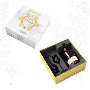 Fine cognac vsop confezione regalo con due bicchieri 70 cl