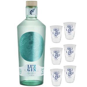 Luz gin london dry edition lago di garda 70 cl con 6 bicchieri