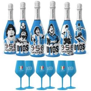 Extra dry d10s collezione dedicata a diego limited edition 6 bottiglie miste da 75 cl e 6 bicchieri