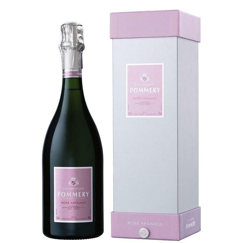 pommery pommery champagne brut rose' apanage 75 cl in astuccio