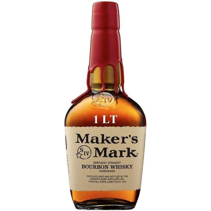 maker's mark maker's mark bourbon whisky kentucky straight handmade 1 litro