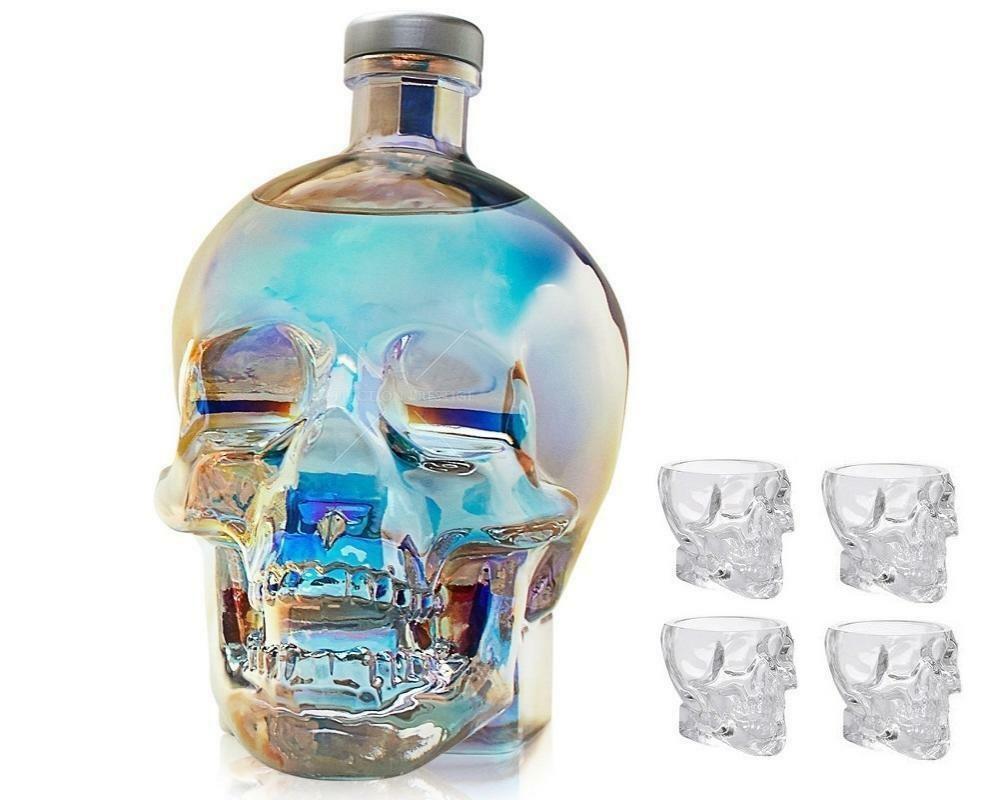 crystal head crystal head aurora 70 cl vodka in astuccio edizione limitata con 4 bicchieri