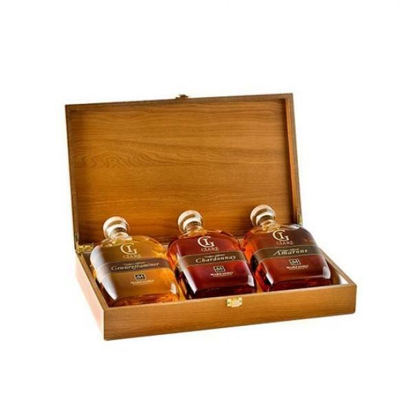 distilleria marzadro distilleria marzadro collezione grappa giare 3 bottiglie da 20 cl in confezione regalo