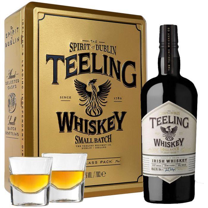teeling teeling whiskey small batch dublin ireland 70 cl confezione regalo con due bicchieri
