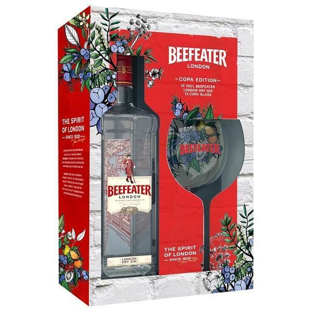 beefeater beefeater london dry gin 70 cl in confezione regalo con un bicchiere copa balloon