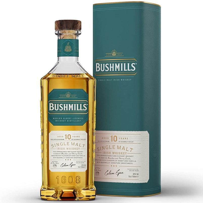 bushmills bushmills whisky aged 10 years single malt irish whisky triple distilled 70 cl