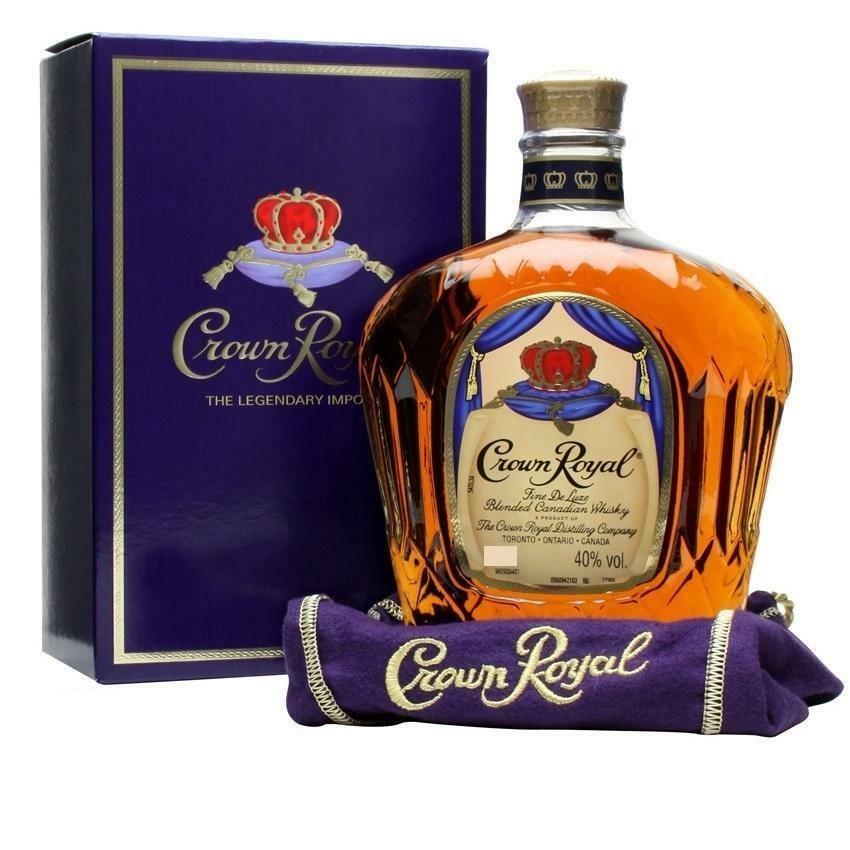 crown royal crown royal canadian blended whisky 1 litro in astuccio di velluto