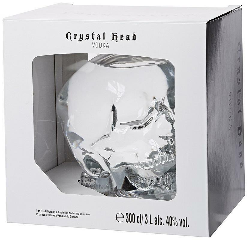 crystal head crystal head vodka 3 litri a forma di teschio in astuccio