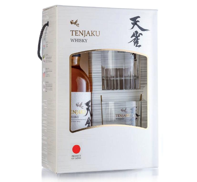 tenjaku tenjaku whisky japan blended 70 cl confezione con due bicchieri