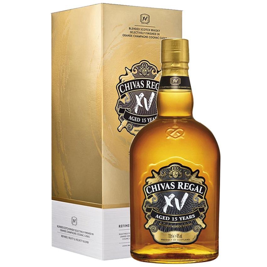 chivas chivas regal aged 15 years blended scotch whisky 70 cl in astuccio