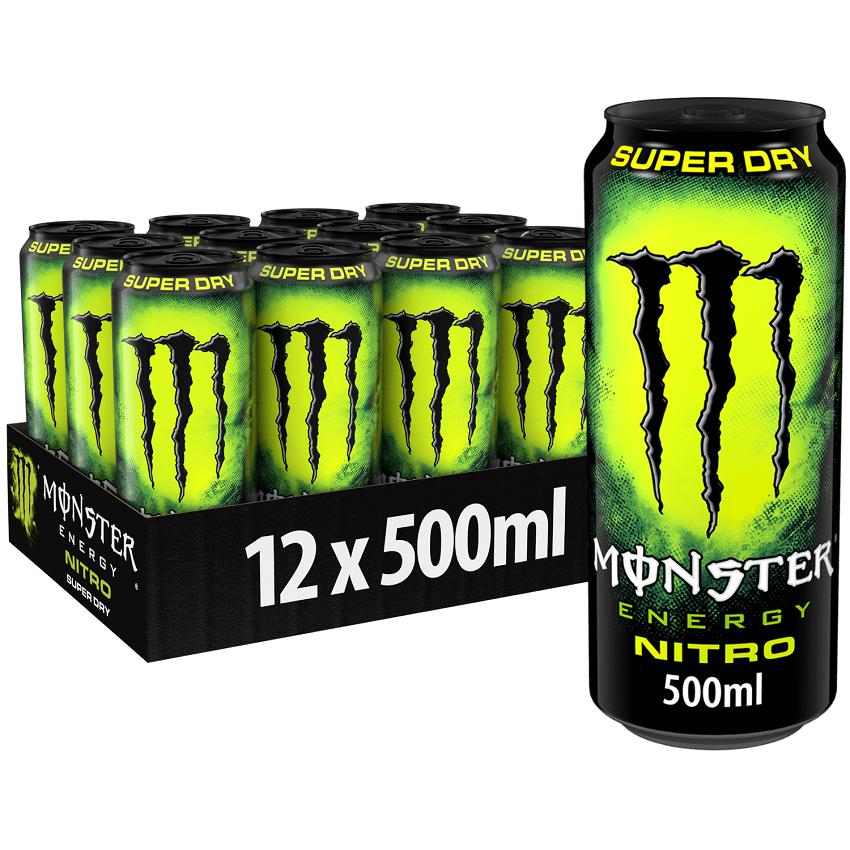 monster monster energy drink super dry nitro 500 ml - 12 lattine
