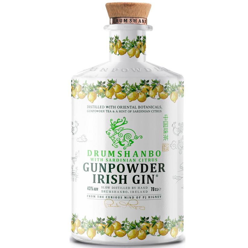 gunpowder irish gin gunpowder irish gin sardinian citrus ceramic bottle 70 cl