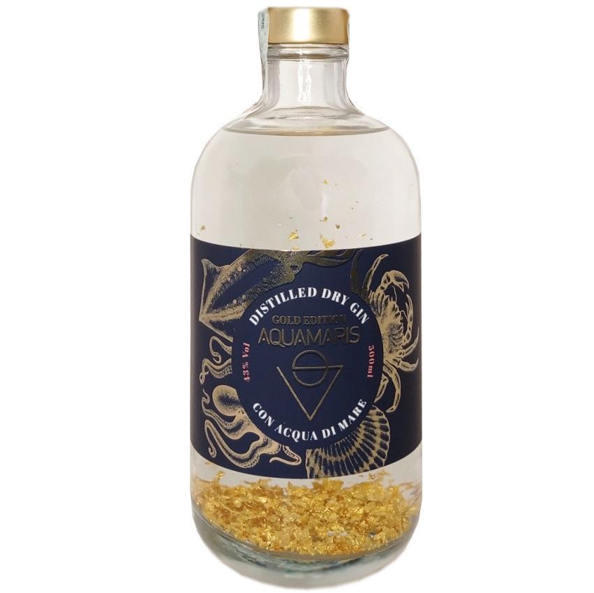 aquamaris aquamaris gold edition distilled dry gin con acqua di mare 50 cl