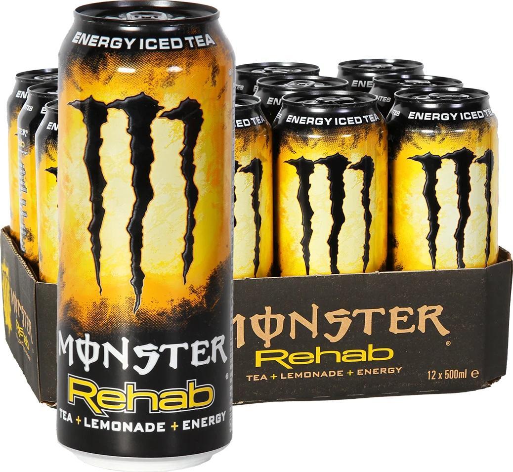 monster monster rehab te' al limone energy non gasato 12  x 500 ml