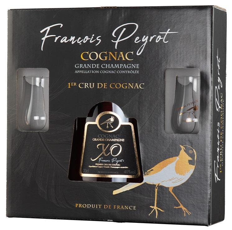 francois peyrot francois peyrot cognac xo extra old grande fine champagne 70 cl confezione con 2 bicchieri