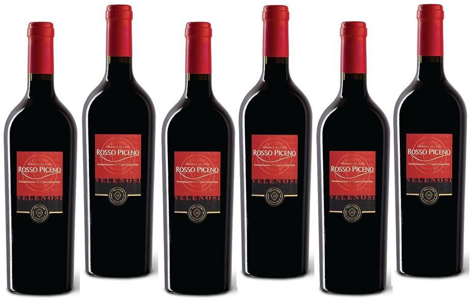 velenosi velenosi vino rosso piceno 2020 doc 75 cl 6 bottiglie