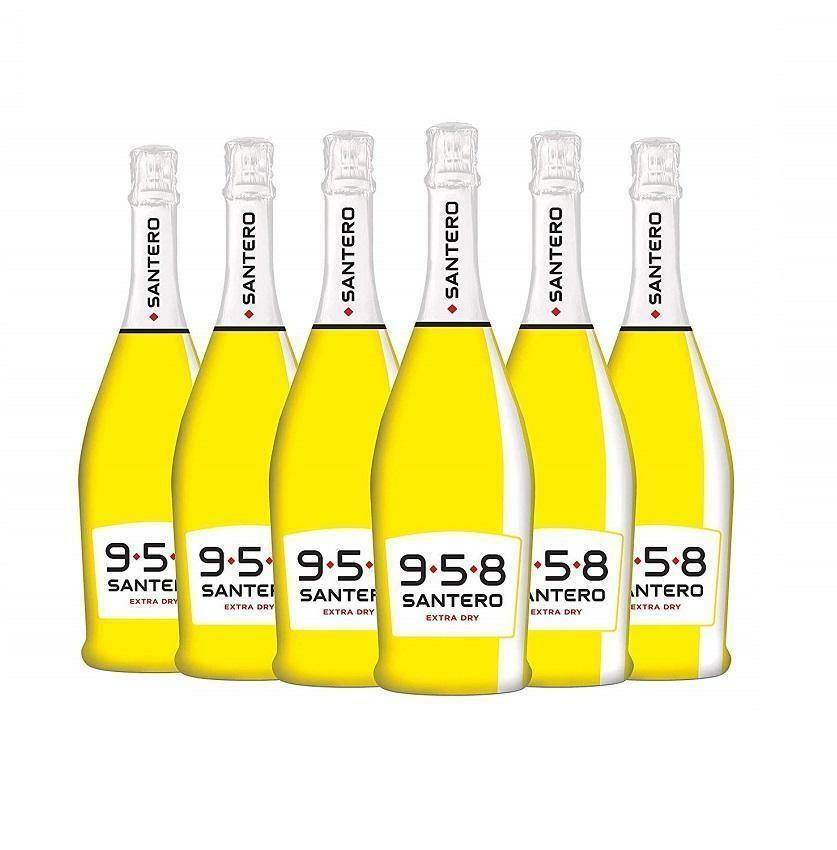 santero santero 958 spumante extra dry 75cl bottiglia pop art - 6 bottiglie