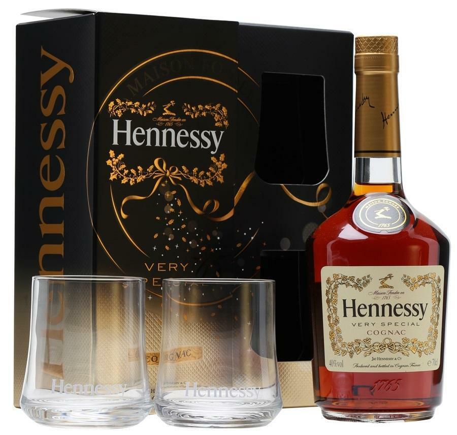 hennessy hennessy very special cognac special pack + 2 bicchieri   confezione regalo